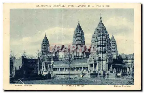 Cartes postales - Exposition Coloniale Internationale - Paris 1931 Temple d Angkor- Vat