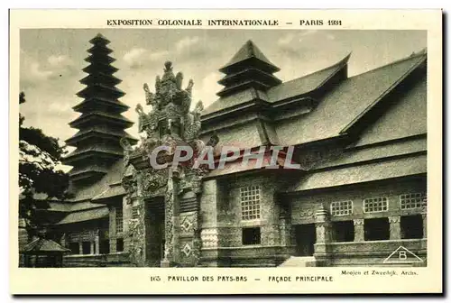 Cartes postales -Exposition Coloniale Internationale - Paris 1931 Pavillon des Pays-Bas - Facade Principale