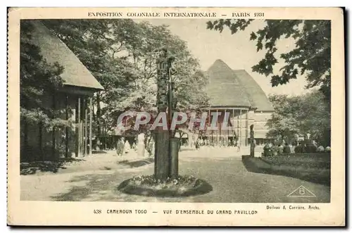 Ansichtskarte AK -Exposition Coloniale Internationale - Paris 1931 Cameroun Togo - Vue d Ensemble du Grand Pavill