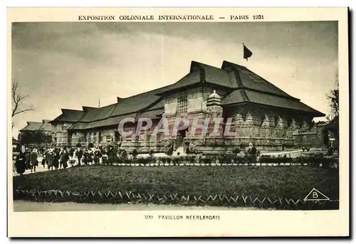 Cartes postales -Exposition Coloniale Internationale - Paris 1931 Pavillon Neerlandais