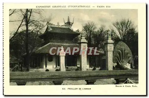 Cartes postales -Exposition Coloniale Internationale - Paris 1931 Pavillon de l Annam