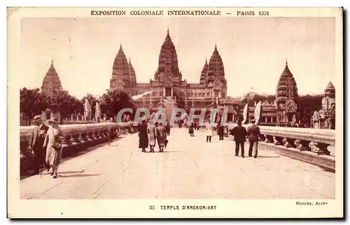 Cartes postales -Exposition Coloniale Internationale - Paris 1931 Temple d Angkor- Vat