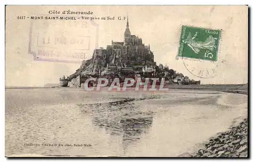 Cartes postales Mont saint michel Vue prise au sud