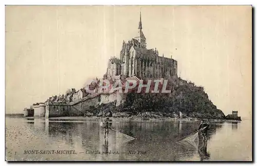 Cartes postales Mont saint michel cote du nord Est pecheurs