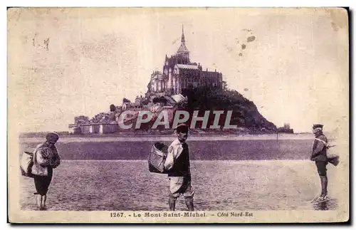 Ansichtskarte AK Le mont saint michel Cote nord est Pecheurs