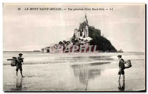 Ansichtskarte AK Le mont saint michel Vue generale Pecheurs Peche