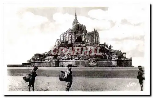 Cartes postales Le mont saint michel Cote sud est Pecheurs Peche