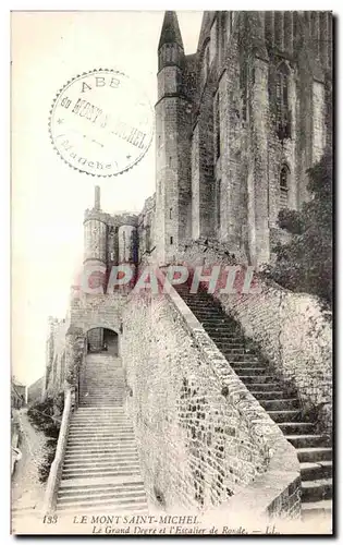 Cartes postales Le mont saint michel Le grand degre et l escalier de ronde