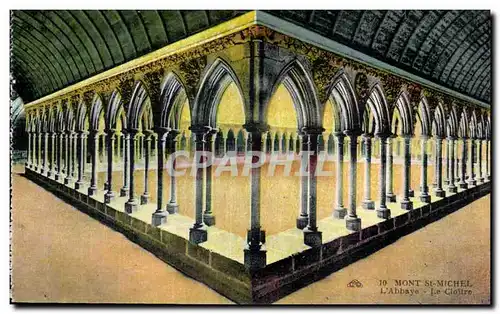 Cartes postales Mont st michel L abbaye le cloitre