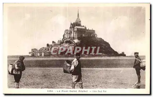 Ansichtskarte AK le mont saint michel cote sud est Pecheurs de moules