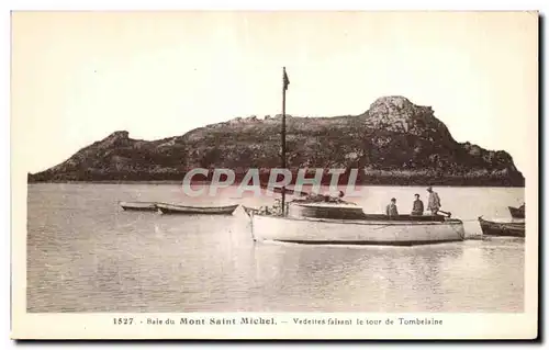 Cartes postales Baie du mont saint michel vedettes faisant le tour de tombelaine