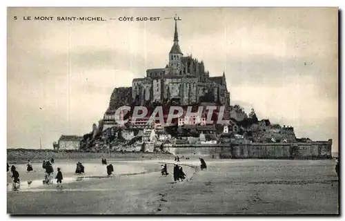 Cartes postales Le mont saint michel Cote sud est