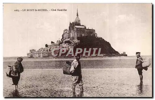 Cartes postales Le mont saint michel Cote nord est Pecheurs