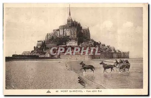 Cartes postales Le mont saint michel Vue cote est