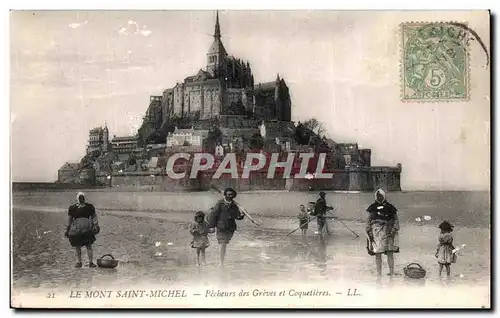 Cartes postales Le mont saint michel Le mont saint michel Pecheurs des greves et coquetiers