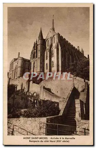 Ansichtskarte AK Mont saint michel Arrivee a la merveille remparts du cote nord