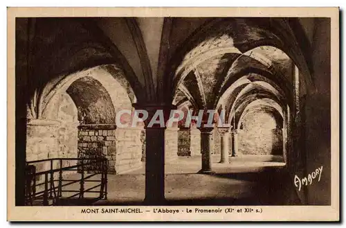 Ansichtskarte AK Mont saint michel L abbaye le promenoir