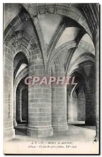 Cartes postales Mont st michel Abbaye crypte des gros pilliers