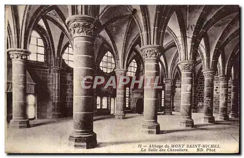 Ansichtskarte AK Abbaye du mont saint michel La salle des chevaliers