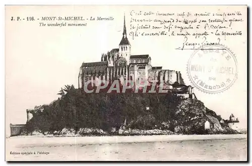 Cartes postales Mont st michel La merveille the wonderful monumenl