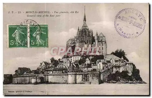 Cartes postales Mont michel Vue generale cote est generale view of the east part