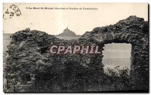 Cartes postales Le mont st michel manche et rocher de tombelaine