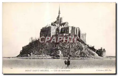 Ansichtskarte AK Mont saint michel Cote du nord ouest Pecheur