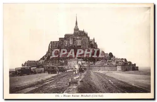 Cartes postales Mont saint michel Cote sud Voitures