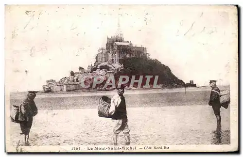 Cartes postales Le mont sain michel Cote nord est pecheurs