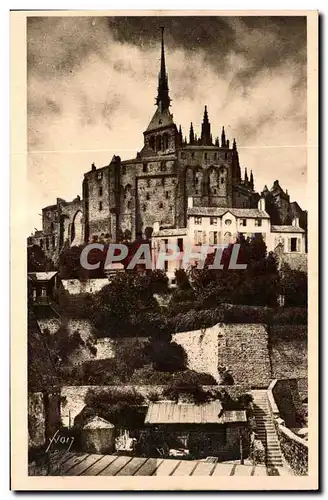 Ansichtskarte AK Le mont st michel L abbaye vue des remparis