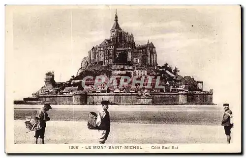 Ansichtskarte AK Le mont saint michel Cote sud est Peche Pecheurs