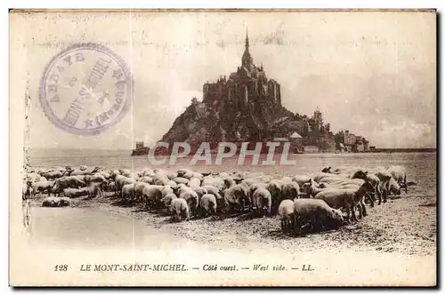 Cartes postales Le mont saint michel Cote ouest west side Moutons Sheep