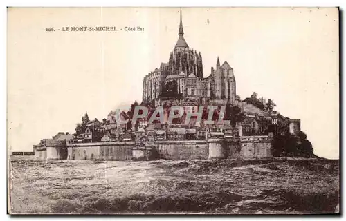 Cartes postales Le mont st michel Cote est