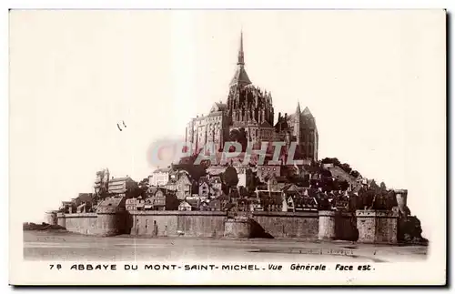 Cartes postales Abbaye du mont saint michel vue generale face est