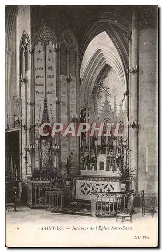 Cartes postales Interieur de l eglise notre dame Saint Lo