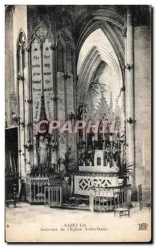 Cartes postales saint lo Inlerieur de l Eglise notre dame