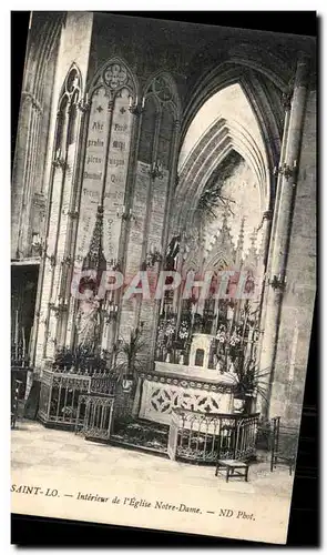 Ansichtskarte AK Saint lo Interiemr de l Eglise notre notre notre dame