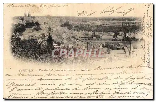 Cartes postales Saint Lo Vue generale prise de la falaise