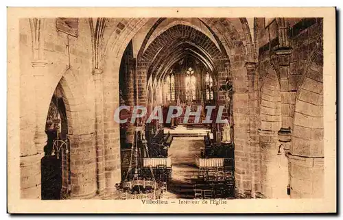 Cartes postales Villedieu Interieur de l Eglise