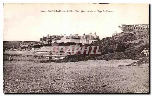 Cartes postales Saint pair sur mer vue generale de la piage st nicoles