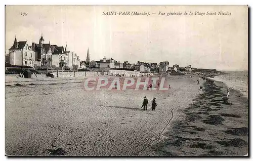 Cartes postales Saint pair Manche Vue generale de la plage saint nicolas