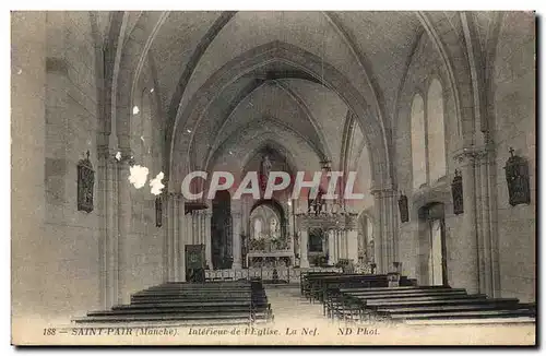 Ansichtskarte AK Saint Pair Interieur de l Eglise La nef