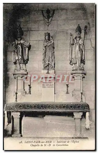 Ansichtskarte AK Saint Pair sur Mer Interieur de l Eglise Chapelle