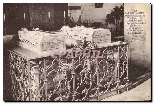 Cartes postales Saint Pair sur Mer Interier de l Eglise Tombeux de Saint Paterne Eveque d Avranches