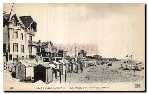 Cartes postales Saint Pair La Plage vue prise du Rocher