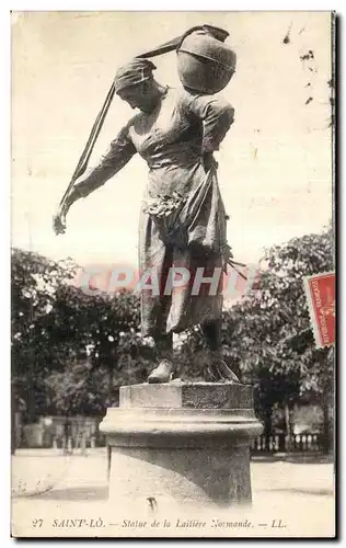 Cartes postales Saint Lo Statue de la Laitiere Normande