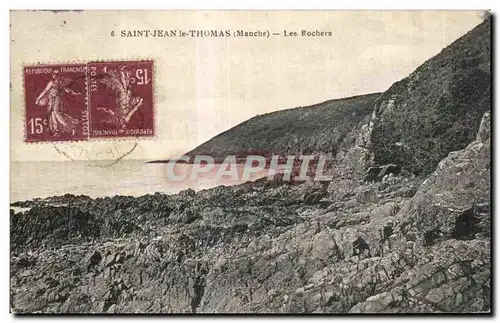 Cartes postales Saint jean le thomas Manche les rochers