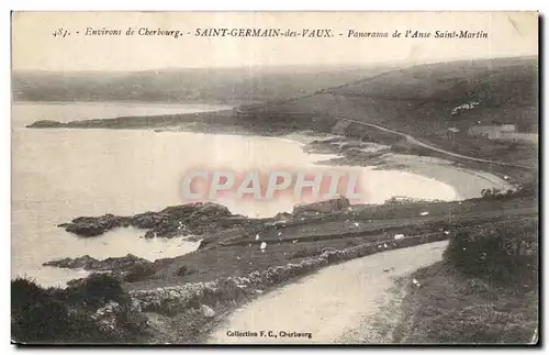 Cartes postales Environs de cherbourg saint germain des vaux ponorama de l anse saint martin