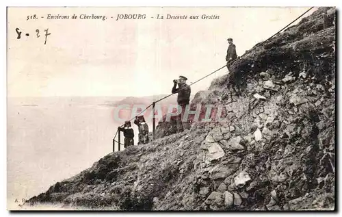 Cartes postales Environs de cherbourg jobourg la descente aux grottes