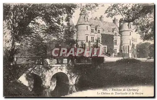 Ansichtskarte AK Environs de Cherbourg Le Chateau de Tourlaville et la Riviere